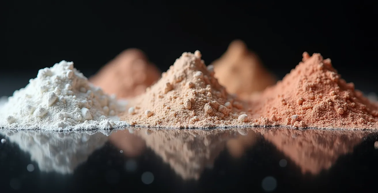 Verschiedene Puder-Texturen von matt bis glowy im Detail