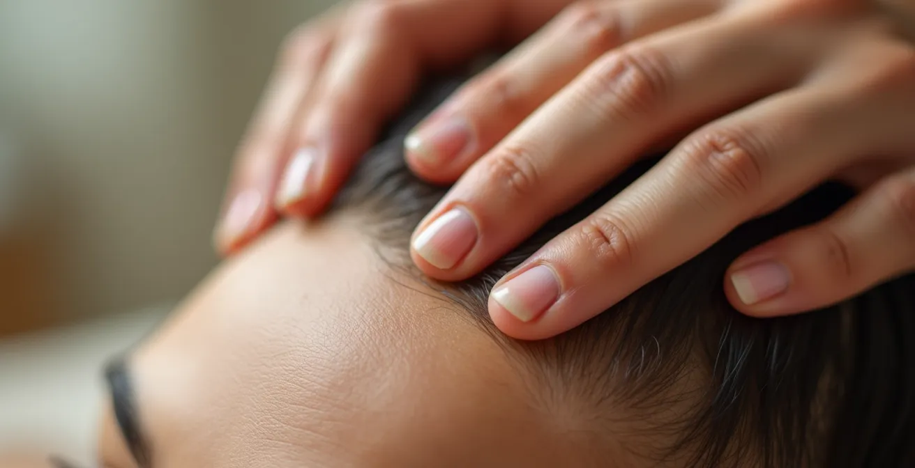 Traditionelle deutsche Kopfhautmassage-Technik zur natürlichen Talgregulierung