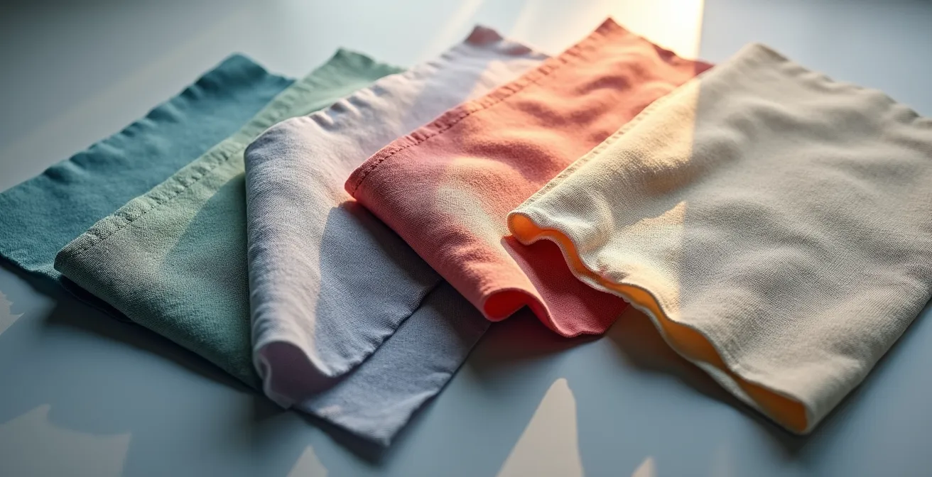 Nahaufnahme verschiedener Nahtarten in Kleidung für sensorischen Komfort