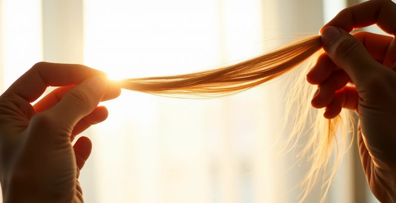 Der Licht-Test zur Erkennung von Spliss in den Haarspitzen
